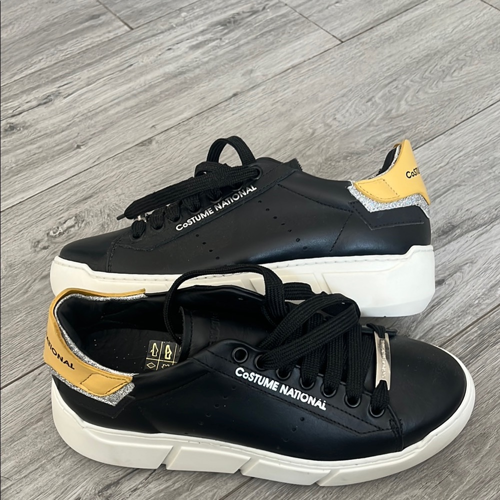 New!! CNC Costume National Black and Yellow Sneakers